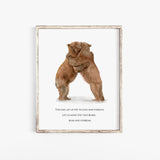 Hugging Bears Watercolor - Bear and Forbear Fine Art Poster - Unframed