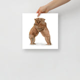 Two Hugging Bears Watercolor Fine Art Poster