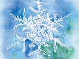 Snowflake Watercolor Painting Christmas Card Set