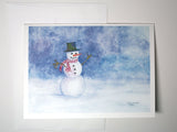 Snowman Watercolor Christmas Cards set of 10