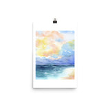Abstract Beach Watercolor Seascape