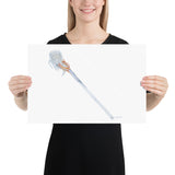 LaCrosse Stick Watercolor