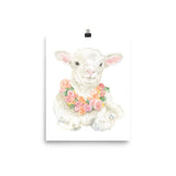 Lamb Floral Watercolor