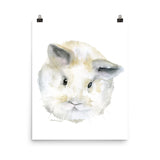 Fluffy Bunny Baby Watercolor