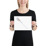 LaCrosse Stick Watercolor