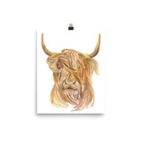 Highland Cow Watercolor