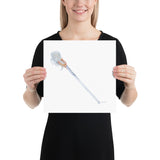 LaCrosse Stick Watercolor