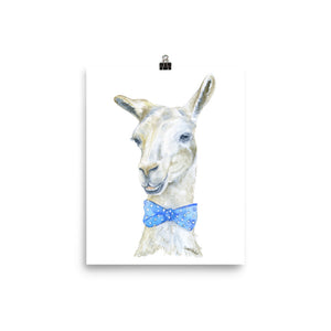 Llama with a Tie Watercolor