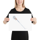 LaCrosse Stick Watercolor