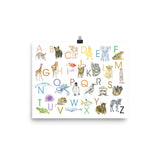 Animal Alphabet Poster 2 Watercolor - Horizontal