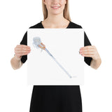 LaCrosse Stick Watercolor