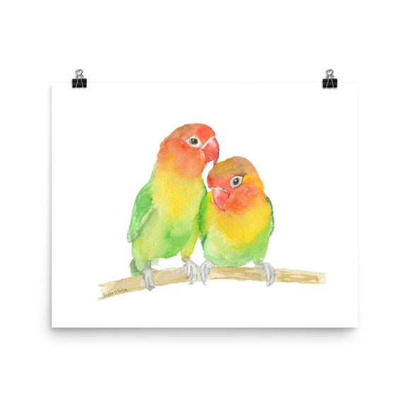 Love Birds watercolor art print