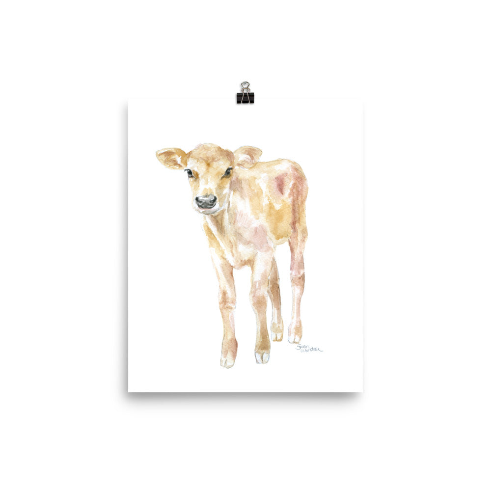 Jersey Calf Watercolor - Baby Cow – Susan Windsor