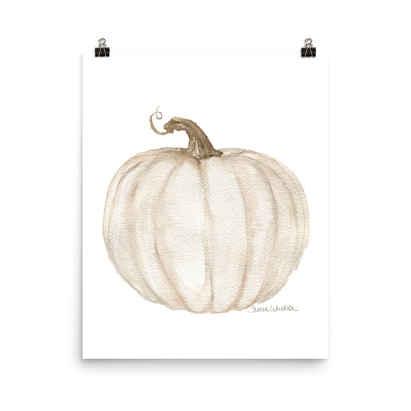 White Pumpkin with sepia finish
