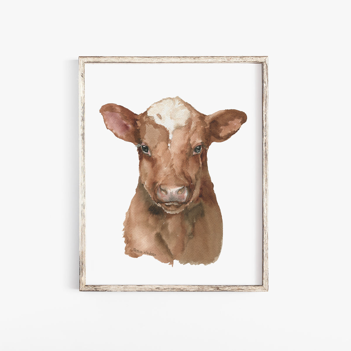 水彩壁絵 Watercolor *The Tender Calf Calf* 水彩壁絵 Watercolor *The Tender Calf Calf* 【公式通販】