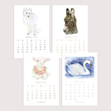 2024 Watercolor Animals Desk Calendar