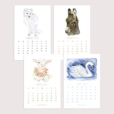 2024 Watercolor Animals Desk Calendar