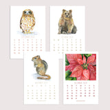 2024 Watercolor Animals Desk Calendar