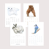 2025 Watercolor Animals Desk Calendar