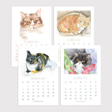 2027 Calendar Cats Watercolor Desk Calendar