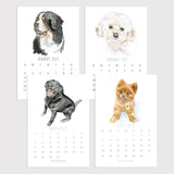 2027 Calendar Dogs Watercolor Desk Calendar