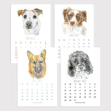 2027 Calendar Dogs Watercolor Desk Calendar
