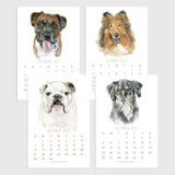 2027 Calendar Dogs Watercolor Desk Calendar