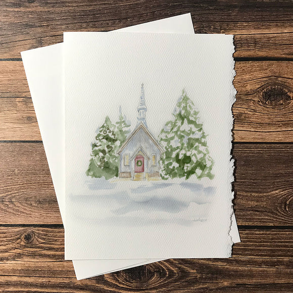 Chapel in the Snow Christmas Card Set of 10