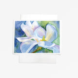 Magnolia Floral Watercolor Design - Greeting Card Blank Inside - Single or Set of 10