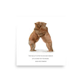 Hugging Bears Watercolor - Bear and Forbear Fine Art Poster - Unframed