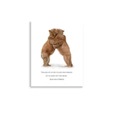 Hugging Bears Watercolor - Bear and Forbear Fine Art Poster - Unframed