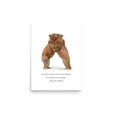 Hugging Bears Watercolor - Bear and Forbear Fine Art Poster - Unframed