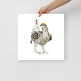 Prairie Grouse Watercolor Fine Art Print