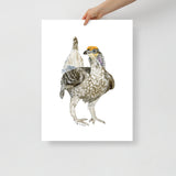 Prairie Grouse Watercolor Fine Art Print