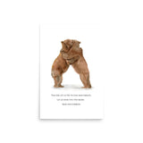 Hugging Bears Watercolor - Bear and Forbear Fine Art Poster - Unframed