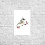 Tufted Titmouse Bird Watercolor Art Print