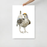 Prairie Grouse Watercolor Fine Art Print