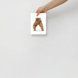 Two Hugging Bears Watercolor Fine Art Poster