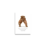 Hugging Bears Watercolor - Bear and Forbear Fine Art Poster - Unframed