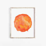 Sun Watercolor Large Poster Fine Art Print – UNFRAMED