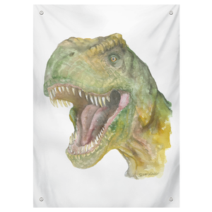 T. rex Watercolor Tapestry
