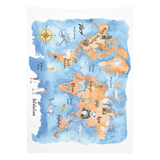 Animal Map Watercolor Tapestry