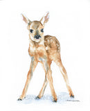 Woodland Animal Art Print Set One - Set of 4 Animals - Bunny, Fox, Deer, Bear