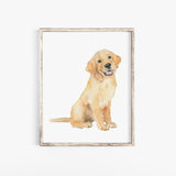 Golden Retriever Puppy Watercolor