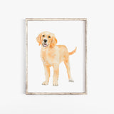 Golden Retriever Puppy  Watercolor 2 Fine Art Print