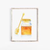 Honey Jar Watercolor Poster