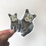 Black Bear Cub Vinyl Sticker