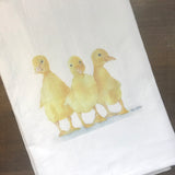 Yellow Ducklings Tea Towel