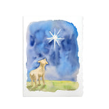 Lamb and Star Watercolor Christmas Card Set