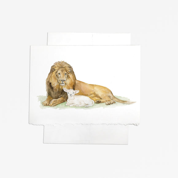 Lion and the Lamb Greeting Card